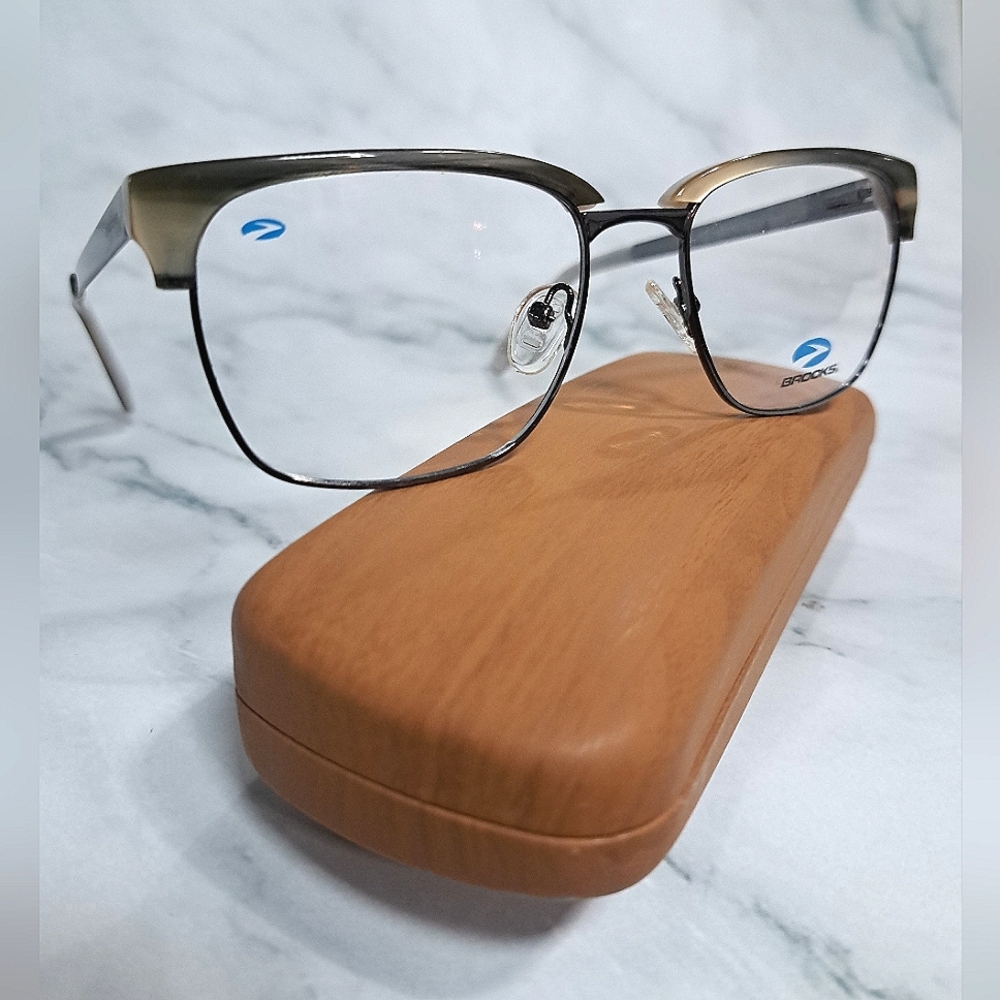 NEW Rx'able Eyeglass Frame modern trendy medal full rim men's glasses 53-18-145